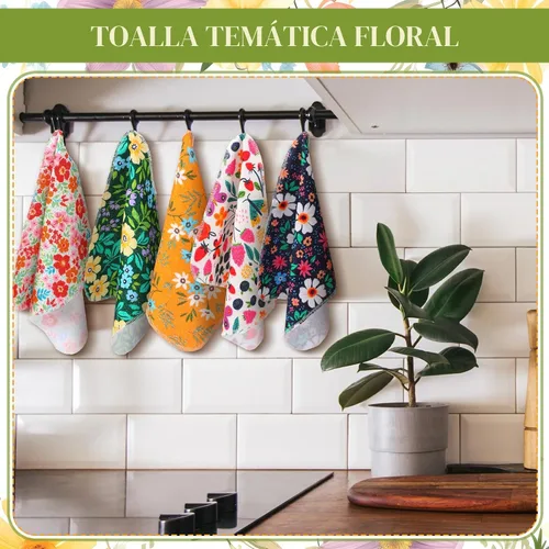 Vista 2 de Redbaker 6 Piezas Rollos de Toallas de Papel Reutilizables Toallas de Cocina a Granel Lavables Sin Papel Paños de Algodón Servilletas de Mano