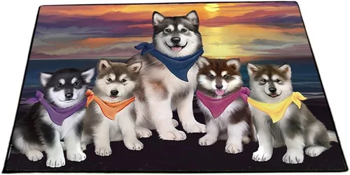 Vista 16 de Doggie of the Day Alaskan Malamute Dogs Floor Mat - 4th of July Independence Day - Best Dog Doormat - Protector Decor - Unique Portrait Art