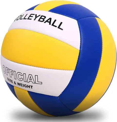 Vista 2 de Pelota de voleibol de tamaño oficial 5 para interiores y exteriores, para juego, gimnasio, entrenamiento, playa, juego ligero, suave, paquete de 3