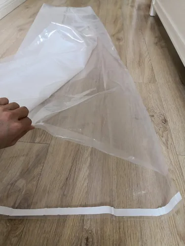 Vista 4 de ComfortHome Bolsa de colchón sellable extra gruesa de 4 mil con tira adhesiva para mudanza y almacenamiento, resistente, se adapta a