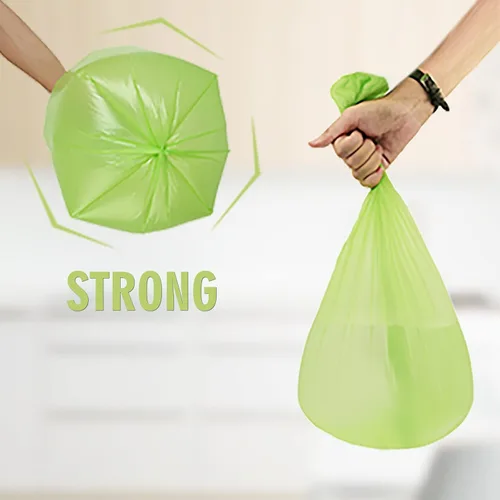Vista 4 de Inwaysin - Mini bolsas de basura de 1.2 galones, bolsas de basura pequeñas, 6 litros, 100 bolsas, verde transparente