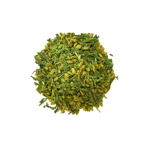 Vista 4 de SONO Genmaicha orgánico con matcha, mezcla de té verde sencha, arroz tostado y Uji Matcha Kyoto Origen Japón 3.52oz/100g