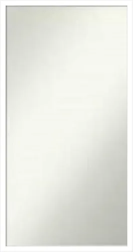 Vista 114 de Amanti Art Espejo de baño blanco para sobre el fregadero, 22 x 45 pulgadas, espejo de tocador rectangular blanco Lucie, marco de madera moderno