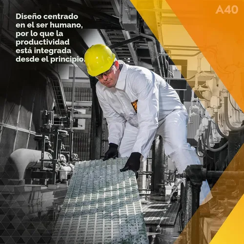 Vista 7 de KleenGuard™ Overol de protección de líquidos y partículas A40 (44302), cremallera frontal, blanco, mediano (cantidad 25)