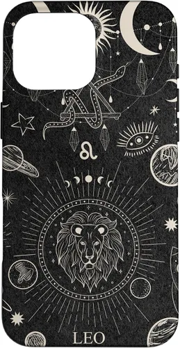 Vista 19 de Galaxy Zodiac Sign Astrological Celestial Aesthetic Leo Case for iPhone 17