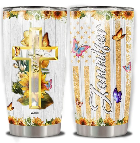 Vista 17 de WAZONE Vaso personalizado de reina negra con tapa, nombre personalizado de la Biblia de la Fe, termo de 20 onzas, 30 onzas, taza de viaje de acero