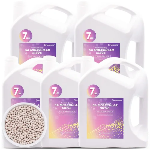 Vista 11 de Wisesorb - Perlas desecantes de tamiz molecular 5A de 3.17 KG, deshumidificadores dessecantes reutilizables absorbentes de humedad