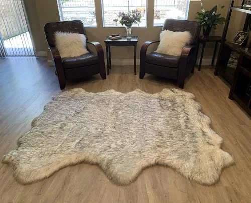 Vista 46 de LAMBZY Alfombra de pelo de oveja sintética, hipoalergénica, súper suave, sedosa para sala de estar, habitación de los niños, sofá