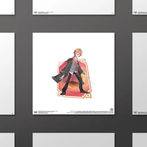 Vista 2 de Trends International Gallery Pops Harry Potter Magic Awakened - Arte gráfico de pared de Ron Weasley, versión sin marco, 12 x 12 pulgadas