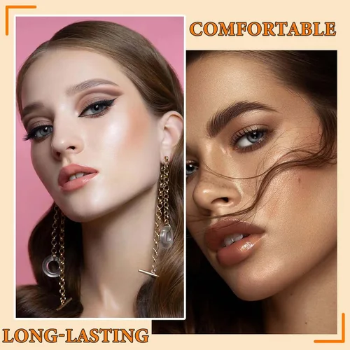 Vista 4 de 3 piezas de polvo de hadas, colorete facial de hadas, colorete facial para palmaditas en polvo de hadas, maquillaje natural que ilumina el cuerpo