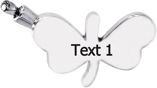 Vista 2 de FCZDQ Llavero Urna Mariposa Murano Cristal Memorial Recuerdo Colgante Cremación Joyería para Cenizas Personalizado