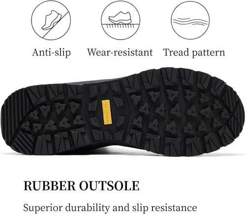 Vista 5 de Botas tácticas militares para hombre, ligeras, transpirables, botas de combate para senderismo, impermeables, de gamuza, botas de trabajo