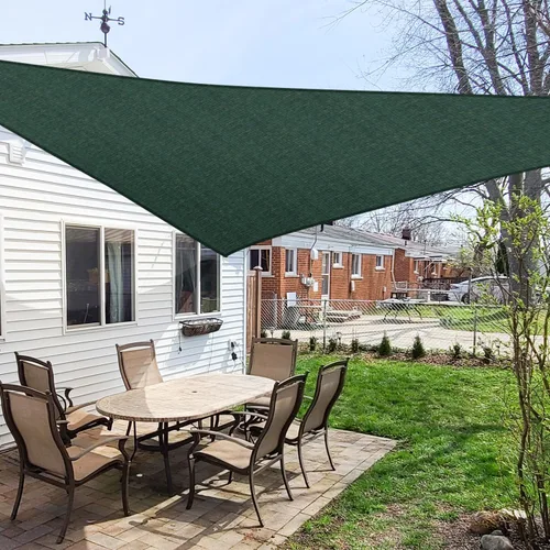 Vista 12 de Windscreen4less Toldo tipo vela triangular de 2 x 2 x 2 pies, para exteriores, bloqueo UV, para patio trasero, porche, pérgola, terraza, jardín Gris