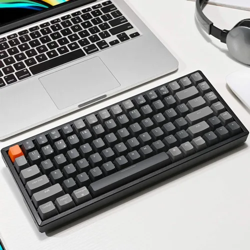 Vista 5 de Keychron Teclado mecánico inalámbrico K2 versión 2 con cable BluetoothUSB compacto 84 teclas retroiluminación LED RGB N-Key Rollover marco