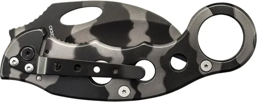 Vista 2 de Smith & Wesson Extreme Ops Folding Karambit with 3" 7Cr Steel Blade, Finger Hole, Pocket Clip, for Tactical, Outdoors, and EDC