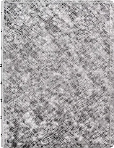 Vista 2 de Filofax B115076U - Cuaderno metálico Saffiano recargable, tamaño A5, 112 páginas móviles de color crema, incluye 4 índices (uno con bolsillo)