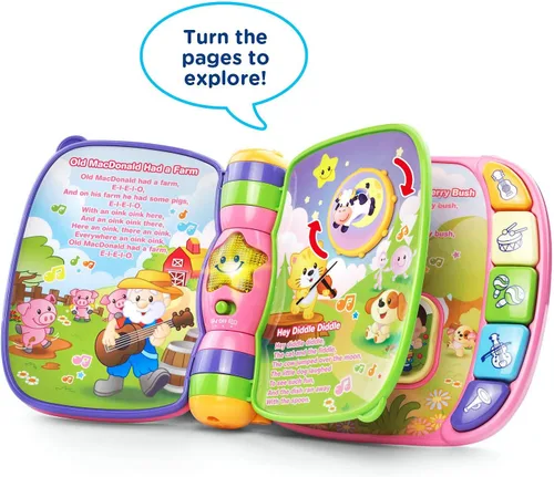 Vista 3 de VTech Musical Rhymes Book Online Exclusive, color rosa
