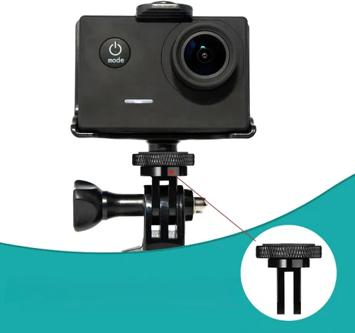 Vista 6 de Frienda Adaptador de aluminio para trípode de cámara de 4 piezas, adaptador de conversión 1/4-20 para trípode compatible con cámaras de acción GoPro