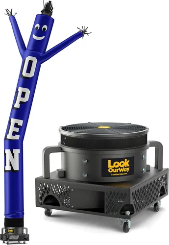Vista 12 de LookOurWay Air Dancers - Juego de tubo inflable para hombre, 7 pies de alto, con soplador resistente a la intemperie, promoción de negocios, azul