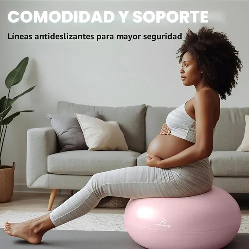 Vista 9 de ProBody Pilates Pregnancy Ball with Guide - Birthing Ball Aguamarina