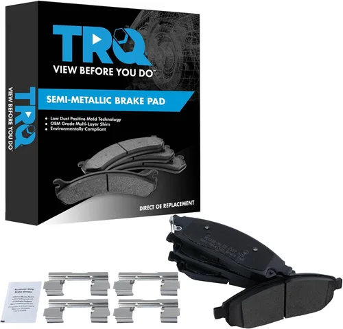 Vista 146 de TRQ Pastillas de freno delanteras semi metálicas compatibles con Ford Expedition 2018-2021 F-150 2018-2020 Lincoln Navigator 2018-2022
