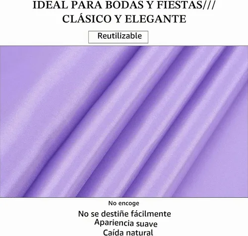 Vista 4 de 10-Pack Lavender 12 x 108 inches Long Premium Satin Table Runner Lavanda