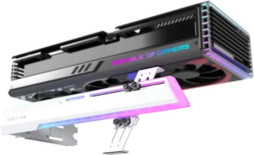 Vista 9 de EZDIY-FAB Soporte Abrazadera para GPU ARGB de 5V, Refuerzo de Soporte para Tarjeta Gráfica GPU, Soporte para Tarjeta de Video, Estructura