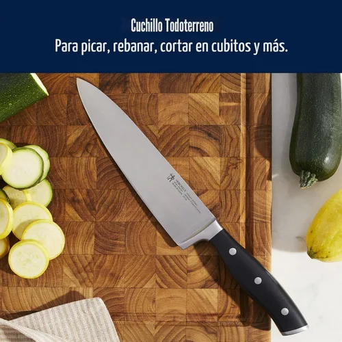 Vista 5 de Henckels - Cuchillo de chef forjado Accent de 8 pulgadas, color negro