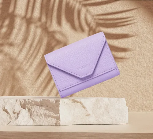 Vista 89 de grande Estuches para tarjetas 3639, Naranja, Tarjetero de cuero con cierre magnético, cartera pequeña de acordeón para mujer
