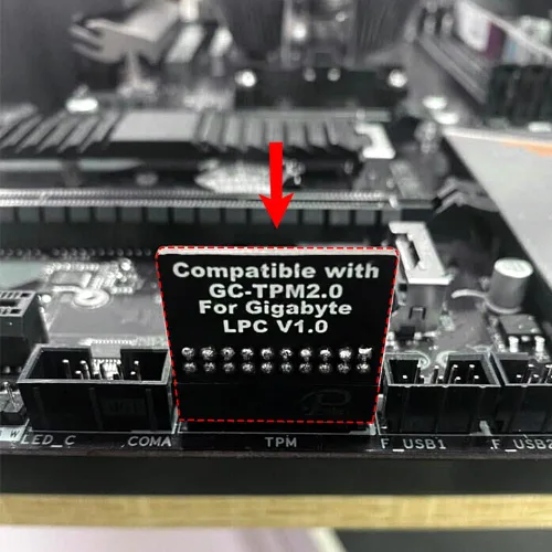 Vista 6 de TPM2.0 Módulo LPC 20Pin Módulo con Infineon SLB9665 para Gigabyte Motherboard Compatible con GC-TPM2.0