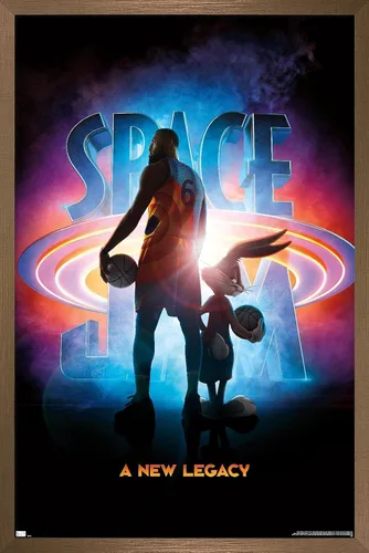 Vista 14 de Trends International Space Jam: A New Legacy - Póster de pared de teaser, 22.4 pulgadas de largo x 14.7 pulgadas, versión enmarcada en madera