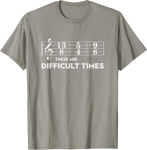 Vista 26 de Musician - Camiseta con texto en inglés "These are Difficult Times", talla S
