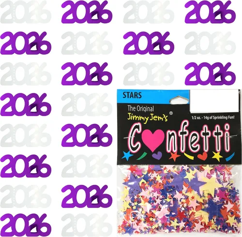 Vista 38 de Confetti Year 2023 Blue Royal, Orange Combo - 2 bolsas de media onza (1 oz)