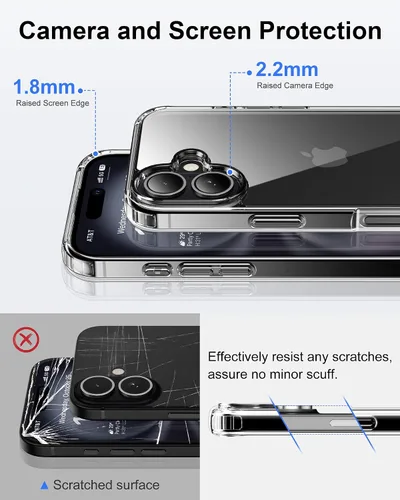 Vista 159 de HOOMIL Funda para iPhone 7 Plus/iPhone 8 Plus de 5.5 Pulgadas, sin amarillamiento, protección contra caídas, cubierta trasera dura transparente