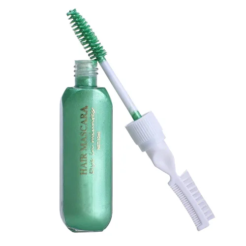 Vista 14 de Rímel temporal para el cabello, lavable, temporal, tinte para el cabello, tiza para el cabello, tinte instantáneo no tóxico (azul+verde)