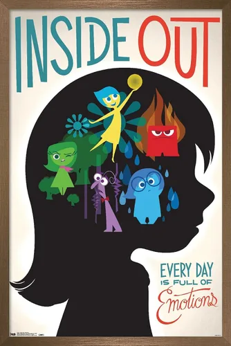 Vista 15 de Trends International Disney Pixar Inside Out - Póster de pared de emociones, 14.725 x 22.375 pulgadas, versión enmarcada de madera de granero