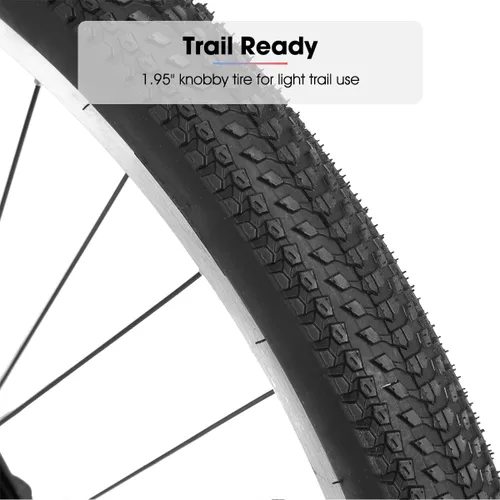 Vista 5 de HILAND 24 Bicicleta de montaña de 26 pulgadas para hombres o mujeres, cuadro de acero de alto carbono de 18 velocidades, bicicleta MTB de ciclismo
