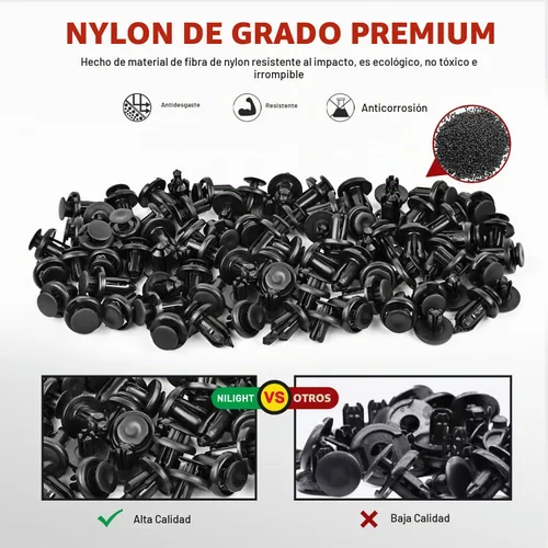 Vista 5 de Nilight - 101 clips de retención para parachoques y protector de salpicaduras, insertos metálicos para Acura, Honda 91503-SZ3-003 91503-SZ5-003 101
