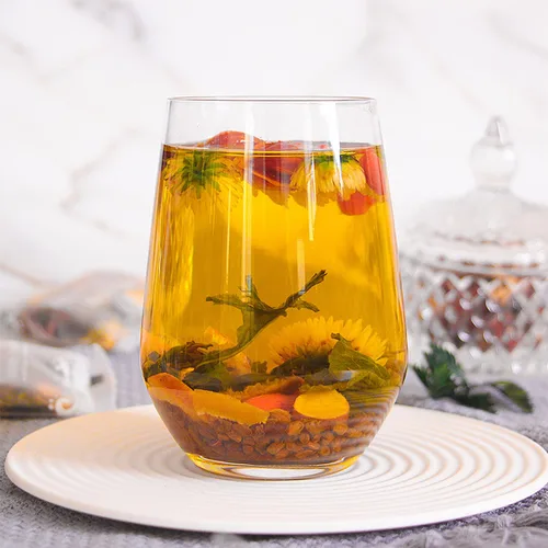 Vista 2 de Té de semillas de cassia de crisantemo de diente de león, 10.58 onzas, 30 bolsitas de té, 0.35 oz/bolsa - Combinación de bayas de Goji de raíz