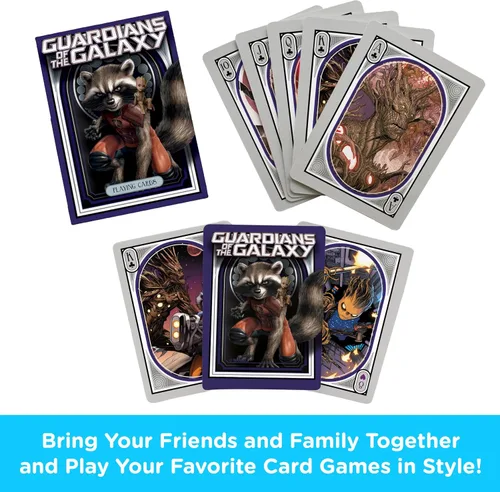 Vista 2 de AQUARIUS Guardians of the Galaxy Rocket & Groot Nouveau - Baraja de cartas con temática de cómic para tus juegos de cartas favoritos - Productos