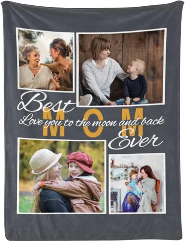 Vista 49 de Manta personalizada con fotos, mantas personalizadas con imagen para madre, padre, niños, hermana, amigos, parejas, cumpleaños, 1 foto, 30 x 40