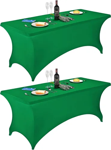 Vista 165 de FORLIFE - Funda de mesa de elastano, mantel ajustado de 4 pies para mesas rectangulares, funda elástica para patio, universal para bodas, banquetes