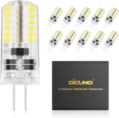 Vista 10 de DiCUNO G4 base de bombilla de LED de corriente alterna/corriente directa de 12 voltios, equivalente a 20 watts ~ 25 watts. T3 Repuesto para bombilla