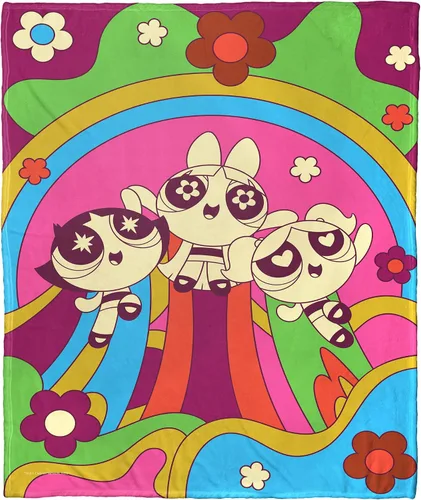 Vista 22 de Northwest Powerpuff - Manta de seda táctil para niñas, 50 x 60 pulgadas, Birthday Bash The Baddie