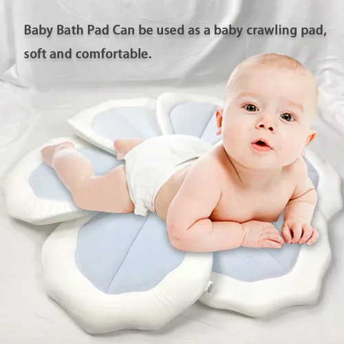 Vista 5 de Almohadilla de Baño para Bebé para Bañera Infantil Fregadero Tapete de Flores Bañera Little Lotus - Pétalo Suave Soportes Tumbona Inserto de Baño