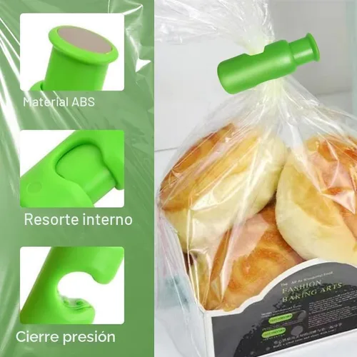 Vista 5 de Clips para Bolsas, Nuevos Clips para Bolsas de Chips y Alimentos, Clips Reutilizables para Bolsas de Comestibles, Clip de Cierre para Pan