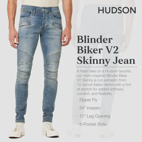 Vista 2 de HUDSON Jeans ajustados para hombre The Blinder V.2 Rp