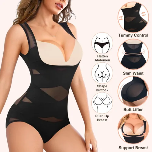 Vista 2 de CYDREAM Body moldeador de abdomen para mujer, moldeador de cuerpo, Faja más delgada, entrenamiento de cintura faja, levantamiento de glúteos, faja