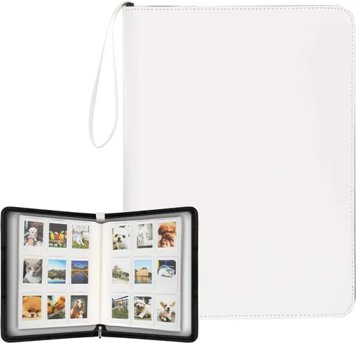 Vista 19 de Veicevol Álbum de fotos de 360 bolsillos para cámara Fujifilm Instax Mini, álbum para fotos Polaroid, cubierta de cuero, álbum de fotos para cámara