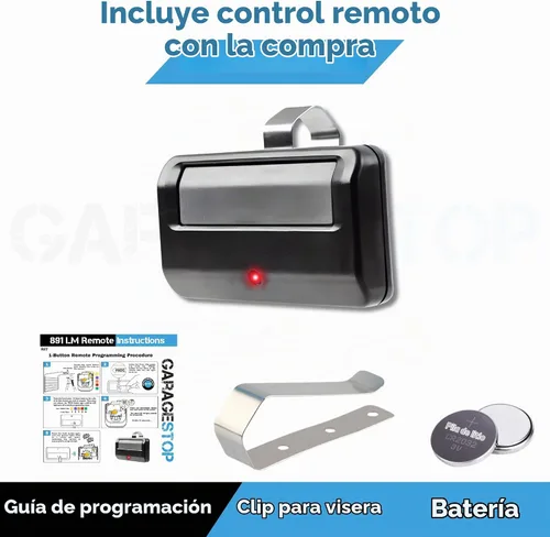 Vista 4 de 891LM para Chamberlain Craftsman Liftmaster Control Remoto de Repuesto para Abridor de Puerta de Garaje, 1993+ Clicker de Garaje, Control Remoto One